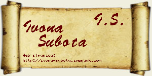 Ivona Subota vizit kartica